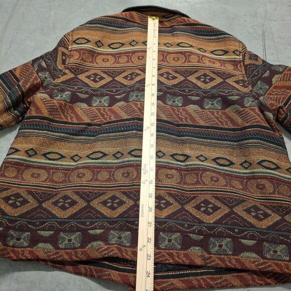 Vintage White Stag Ladies M Sweet Tea Southwestern Print Jacket - Picture 7 of 9